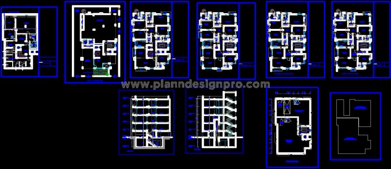 Four-Storey Villa Layout in AutoCAD- Modern 4BHK with Amenities ghfghfc